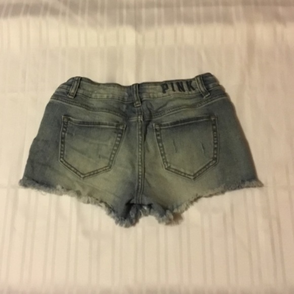 Victoria's Secret Pink Jean Shorts Size 2 - Picture 3 of 9